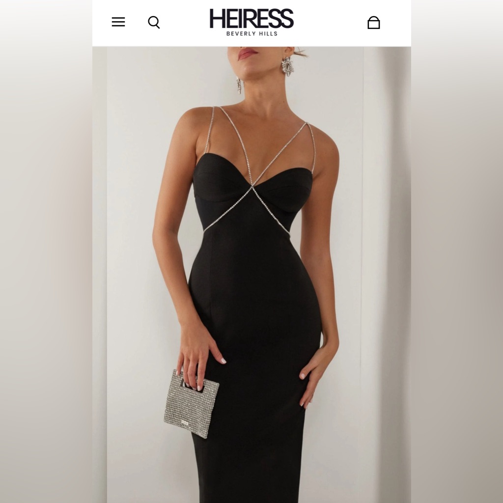Heiress Beverly Hills Diamant Strap Maxi Dress
